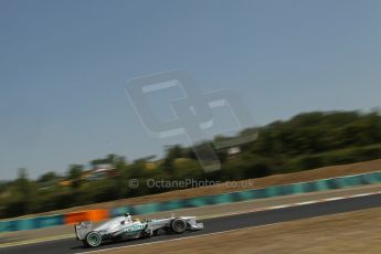 World © Octane Photographic Ltd. F1 Hungarian GP - Hungaroring, Saturday 27th July 2013 - Practice 3. Mercedes AMG Petronas F1 W04 – Lewis Hamilton. Digital Ref : 0763lw1d0950