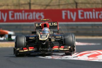 World © Octane Photographic Ltd. F1 Hungarian GP - Hungaroring, Saturday 27th July 2013 - Practice 3. Lotus F1 Team E21 - Romain Grosjean. Digital Ref : 0763lw1d3079
