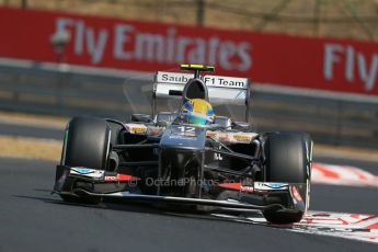 World © Octane Photographic Ltd. F1 Hungarian GP - Hungaroring, Saturday 27th July 2013 - Practice 3. Sauber C32 - Esteban Gutierrez. Digital Ref : 0763lw1d3121