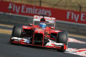 World © Octane Photographic Ltd. F1 Hungarian GP - Hungaroring, Saturday 27th July 2013 - Practice 3. Scuderia Ferrari F138 - Fernando Alonso. Digital Ref : 0763lw1d3141