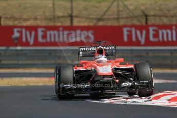 World © Octane Photographic Ltd. F1 Hungarian GP - Hungaroring, Saturday 27th July 2013 - Practice 3. Marussia F1 Team MR02 - Jules Bianchi. Digital Ref : 0763lw1d3268