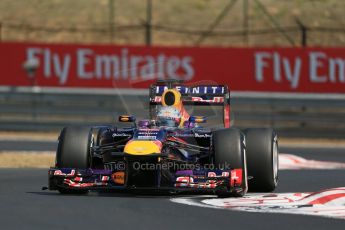 World © Octane Photographic Ltd. F1 Hungarian GP - Hungaroring, Saturday 27th July 2013 - Practice 3. Infiniti Red Bull Racing RB9 - Sebastian Vettel. Digital Ref : 0763lw1d3334