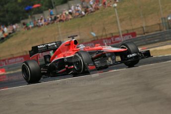 World © Octane Photographic Ltd. F1 Hungarian GP - Hungaroring, Saturday 27th July 2013 - Practice 3. Marussia F1 Team MR02 - Jules Bianchi. Digital Ref : 0763lw1d3498