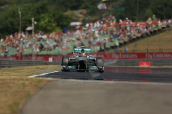 World © Octane Photographic Ltd. F1 Hungarian GP - Hungaroring, Saturday 27th July 2013 - Practice 3. Mercedes AMG Petronas F1 W04 – Lewis Hamilton. Digital Ref : 0763lw1d3782