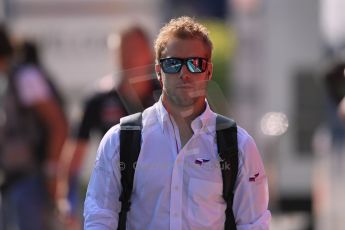 World © Octane Photographic Ltd. F1 Hungarian GP - Hungaroring. Friday 26th July 2013. F1 Paddock - Sam Bird - Mercedes AMG Petronas F1 Reserve driver who also drives for Russian Time in GP2. Digital Ref : 0757lw1d0729