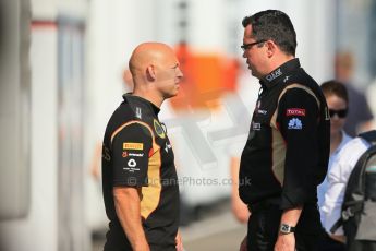 World © Octane Photographic Ltd. F1 Hungarian GP - Hungaroring. Friday 26th July 2013. F1 Paddock - Eric Boullier - Lotus F1 Team. Digital Ref : 0757lw1d0740