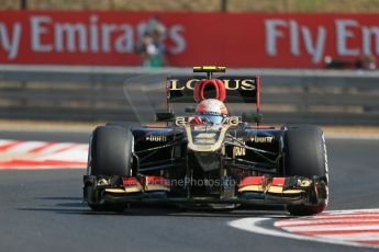 World © Octane Photographic Ltd. F1 Hungarian GP - Hungaroring. Friday 26th July 2013. F1 Practice 1. Lotus F1 Team E21 - Romain Grosjean. Digital Ref : 0758lw1d0770