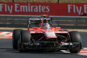 World © Octane Photographic Ltd. F1 Hungarian GP - Hungaroring. Friday 26th July 2013. F1 Practice 1. Marussia F1 Team MR02 - Rudolfo Gonzales. Digital Ref : 0758lw1d0781