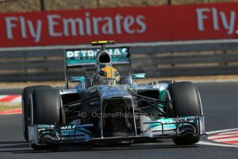 World © Octane Photographic Ltd. F1 Hungarian GP - Hungaroring. Friday 26th July 2013. F1 Practice 1. Mercedes AMG Petronas F1 W04 – Lewis Hamilton. Digital Ref : 0758lw1d0816