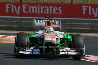 World © Octane Photographic Ltd. F1 Hungarian GP - Hungaroring. Thursday 25th July 2013. F1 Practice 1. Sahara Force India VJM06 - Paul di Resta. Digital Ref : 0758lw1d0852
