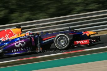 World © Octane Photographic Ltd. F1 Hungarian GP - Hungaroring. Friday 26th July 2013. F1 Practice 1. Infiniti Red Bull Racing RB9 - Sebastian Vettel. Digital Ref : 0758lw1d1074