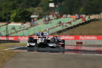 World © Octane Photographic Ltd. GP2 Hungarian GP, Hungaroring, Friday 26th July 2013. Qualifying. Simon Trummer – Rapax and Jolyon Palmer - Carlin. Digital Ref : 0761lw1d2767