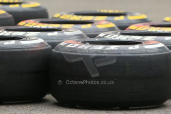 World © Octane Photographic Ltd. F1 Hungarian GP - Hungaroring. Thursday Paddock. 25th July 2013. Pirelli tires. Digital Ref : 0756lw1d0349