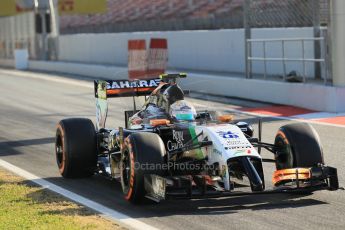 World © Octane Photographic Ltd. Wednesday 14th May 2014. Circuit de Catalunya - Spain - Formula 1 In-Season testing. Sahara Force India VJM07 – Daniel Juncadella. Digital Ref :
