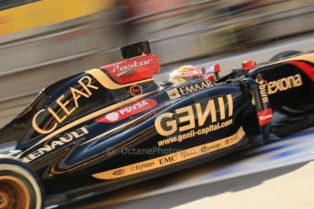 World © Octane Photographic Ltd. Wednesday 14th May 2014. Circuit de Catalunya - Spain - Formula 1 In-Season testing. Lotus F1 Team E22 – Pastor Maldonado. Digital Ref: