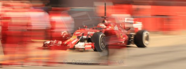 World © Octane Photographic Ltd. Wednesday 14th May 2014. Circuit de Catalunya - Spain - Formula 1 In-Season testing. Scuderia Ferrari F14T – Kimi Raikkonen. Digital Ref: