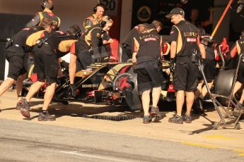 World © Octane Photographic Ltd. Wednesday 14th May 2014. Circuit de Catalunya - Spain - Formula 1 In-Season testing. Lotus F1 Team E22 – Pastor Maldonado. Digital Ref: