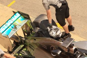 World © Octane Photographic Ltd. Wednesday 14th May 2014. Circuit de Catalunya - Spain - Formula 1 In-Season testing. Mercedes AMG Petronas F1 W05 Hybrid without megaphone exhaust - Nico Rosberg. Digital Ref: