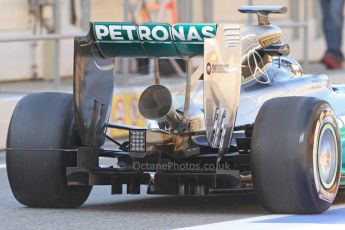 World © Octane Photographic Ltd. Wednesday 14th May 2014. Circuit de Catalunya - Spain - Formula 1 In-Season testing. Mercedes AMG Petronas F1 W05 Hybrid with megaphone exhaust - Nico Rosberg. Digital Ref: