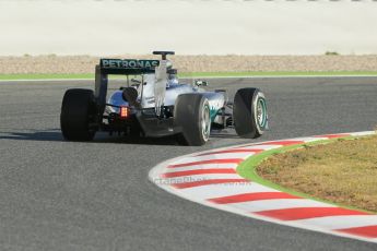 World © Octane Photographic Ltd. Wednesday 14th May 2014. Circuit de Catalunya - Spain - Formula 1 In-Season testing. Mercedes AMG Petronas F1 W05 Hybrid with megaphone exhaust - Nico Rosberg. Digital Ref: