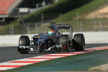 World © Octane Photographic Ltd. Wednesday 14th May 2014. Circuit de Catalunya - Spain - Formula 1 In-Season testing. Sauber C33 - Esteban Gutierrez. Digital Ref: