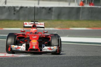 World © Octane Photographic Ltd. Wednesday 14th May 2014. Circuit de Catalunya - Spain - Formula 1 In-Season testing. Scuderia Ferrari F14T – Kimi Raikkonen. Digital Ref: