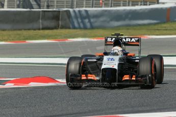 World © Octane Photographic Ltd. Wednesday 14th May 2014. Circuit de Catalunya - Spain - Formula 1 In-Season testing. Sahara Force India VJM07 – Daniel Juncadella. Digital Ref :