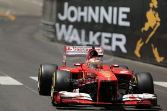 World © Octane Photographic Ltd. F1 Monaco GP, Monte Carlo - Sunday 26th May - Race green flag lap. Scuderia Ferrari F138 - Fernando Alonso. Digital Ref : 0711lw1d0705