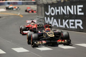 World © Octane Photographic Ltd. F1 Monaco GP, Monte Carlo - Sunday 26th May - Race. Lotus F1 Team E21 - Kimi Raikkonen and Scuderia Ferrari F138 - Fernando Alonso. Digital Ref : 0711lw1d1007