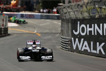 World © Octane Photographic Ltd. F1 Monaco GP, Monte Carlo - Sunday 26th May - Race. Williams FW35 - Pastor Maldonado and Caterham F1 Team CT03 - Giedo van der Garde. Digital Ref : 0711lw1d1183