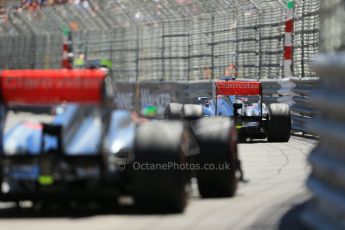 World © Octane Photographic Ltd. F1 Monaco GP, Monte Carlo - Sunday 26th May - Race. McLaren 2 ship formation. Vodafone McLaren Mercedes MP4/28 - Jenson Button ahead of Sergio Perez. Digital Ref : 0711lw1d1649