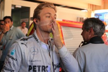 World © Octane Photographic Ltd. F1 Monaco GP, Monte Carlo - Sunday 26th May - Race. Mercedes AMG Petronas F1 W04 – Nico Rosberg during the red flag break. Digital Ref : 0711lw1d1830