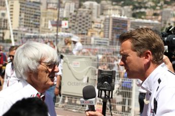 World © Octane Photographic Ltd. F1 Monaco GP, Monte Carlo - Sunday 26th May - Race. Bernie Ecclestone talks to Sky Sports. Digital Ref : 0711lw7d9751