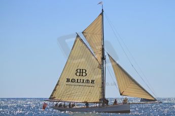 World © Octane Photographic Ltd. Boulle Diamonds yacht heading along the coast. Digital Ref : 07137d3024