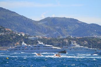 World © Octane Photographic Ltd. The 62m Rasselas (built in 2005 by Feadship, De Vries, The Netherlands), caters for up to 14 guests moored next to the 52m Marjorie Morningstar (built by Amels, The Netherlands). Digital Ref : 07137d3043