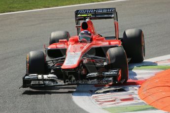 World © Octane Photographic Ltd. F1 Italian GP - Monza, Friday 6th September 2013 - Practice 2. Marussia F1 Team MR02 - Max Chilton. Digital Ref : 0813lw1d2599