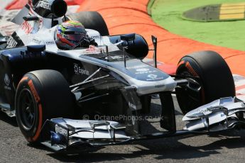 World © Octane Photographic Ltd. F1 Italian GP - Monza, Friday 6th September 2013 - Practice 2. Williams FW35 - Pastor Maldonado. Digital Ref : 0813lw1d2696