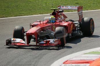 World © Octane Photographic Ltd. F1 Italian GP - Monza, Friday 6th September 2013 - Practice 2. Scuderia Ferrari F138 - Felipe Massa. Digital Ref : 0813lw1d2763