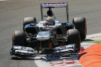 World © Octane Photographic Ltd. F1 Italian GP - Monza, Friday 6th September 2013 - Practice 2. Williams FW35 - Pastor Maldonado. Digital Ref : 0813lw1d2780