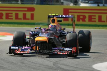 World © Octane Photographic Ltd. F1 Italian GP - Monza, Friday 6th September 2013 - Practice 2. Infiniti Red Bull Racing RB9 - Mark Webber. Digital Ref : 0813lw1d2807