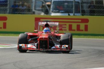 World © Octane Photographic Ltd. F1 Italian GP - Monza, Friday 6th September 2013 - Practice 2. Scuderia Ferrari F138 - Fernando Alonso. Digital Ref : 0813lw1d2845