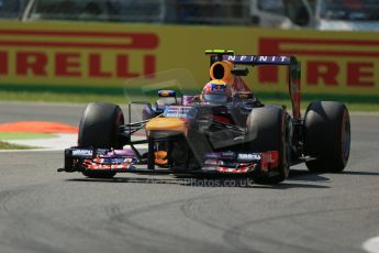 World © Octane Photographic Ltd. F1 Italian GP - Monza, Friday 6th September 2013 - Practice 2. Infiniti Red Bull Racing RB9 - Mark Webber. Digital Ref : 0813lw1d2885