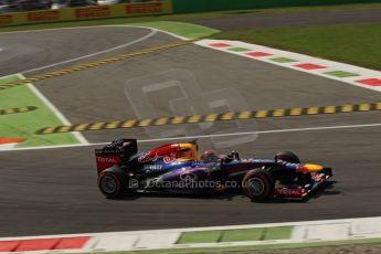 World © Octane Photographic Ltd. F1 Italian GP - Monza, Friday 6th September 2013 - Practice 2. Infiniti Red Bull Racing RB9 - Sebastian Vettel. Digital Ref : 0813lw1d42312