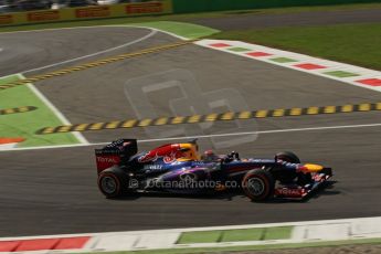World © Octane Photographic Ltd. F1 Italian GP - Monza, Friday 6th September 2013 - Practice 2. Infiniti Red Bull Racing RB9 - Sebastian Vettel. Digital Ref : 0813lw1d42312