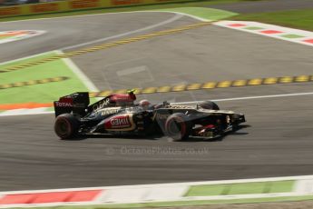 World © Octane Photographic Ltd. F1 Italian GP - Monza, Friday 6th September 2013 - Practice 2. Lotus F1 Team E21 - Kimi Raikkonen. Digital Ref : 0813lw1d42455