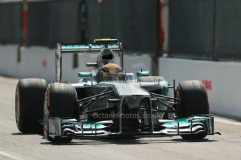 World © Octane Photographic Ltd. F1 Italian GP - Monza, Saturday 7th September 2013 - Qualifying. Mercedes AMG Petronas F1 W04 – Lewis Hamilton. Digital Ref :