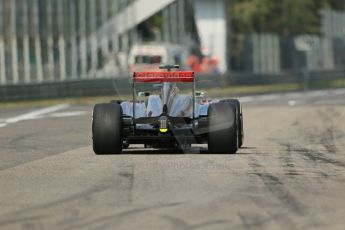 World © Octane Photographic Ltd. F1 Italian GP - Monza, Saturday 7th September 2013 - Qualifying. Vodafone McLaren Mercedes MP4/28 - Sergio Perez. Digital Ref :