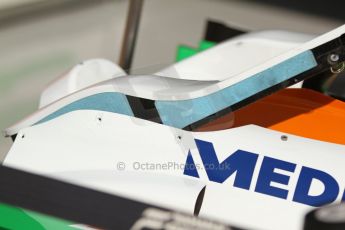 World © Octane Photographic Ltd. F1 Italian GP - Monza, Saturday 7th September 2013 - Qualifying. Sahara Force India VJM06 headrest with blue compound filling. Digital Ref :