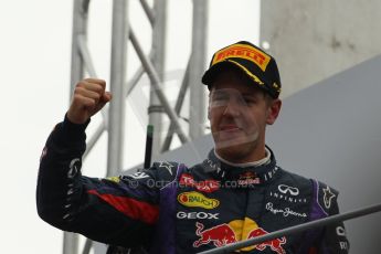 World © Octane Photographic Ltd. F1 Italian GP - Monza, Sunday 8th September 2013 - Podium. Infiniti Red Bull Racing RB9 - Sebastian Vettel. Digital Ref :