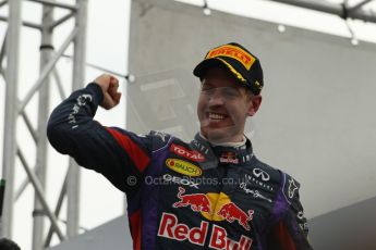 World © Octane Photographic Ltd. F1 Italian GP - Monza, Sunday 8th September 2013 - Podium. Infiniti Red Bull Racing RB9 - Sebastian Vettel. Digital Ref :